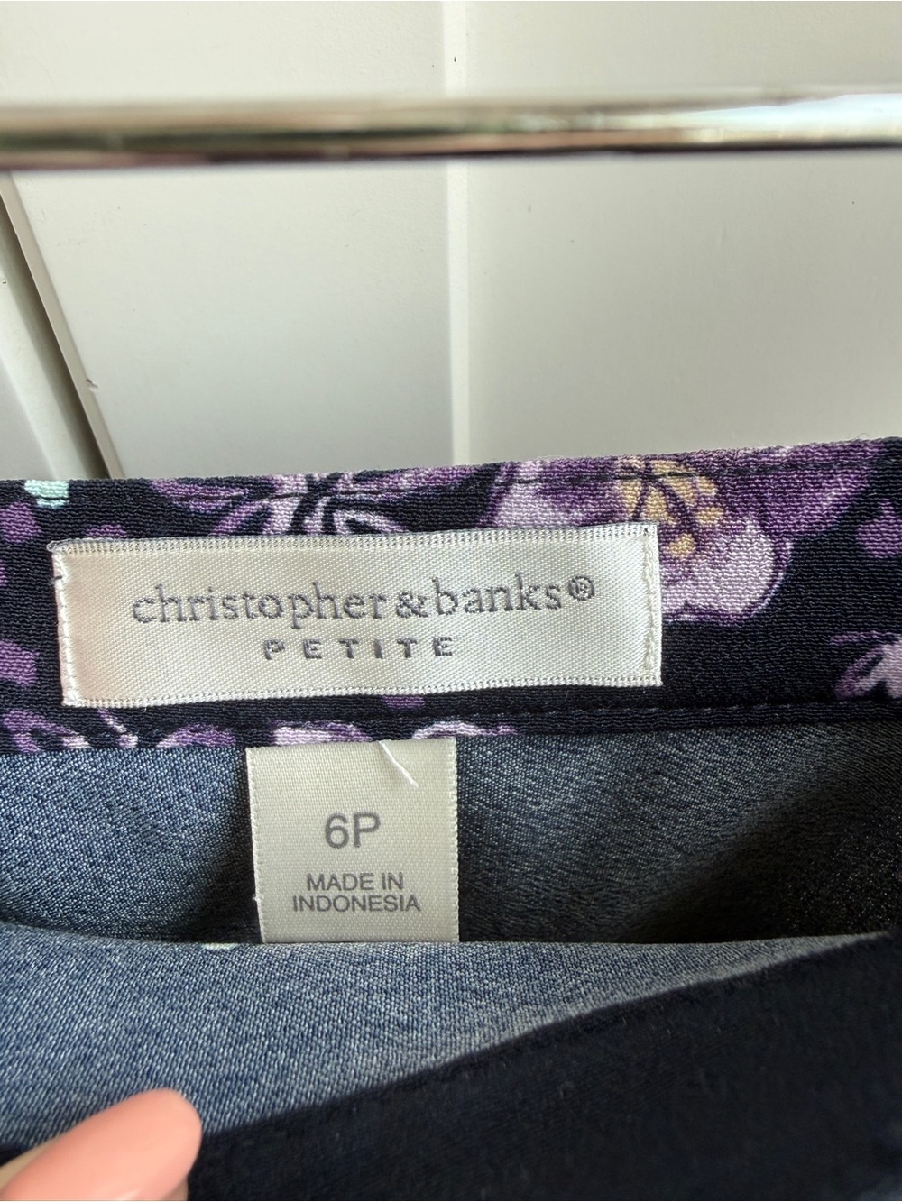 Christopher & Banks Floral Midi Skirt Size 6P Church Cottagecore Prairie Classic - Picture 2 of 6